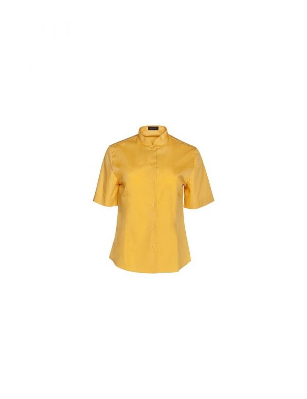 Camisa trabajo mujer cuello mao amarillo
