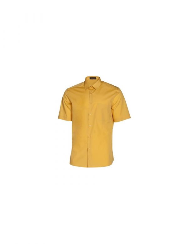 Camisa de trabajo manga corta unisex amarilla