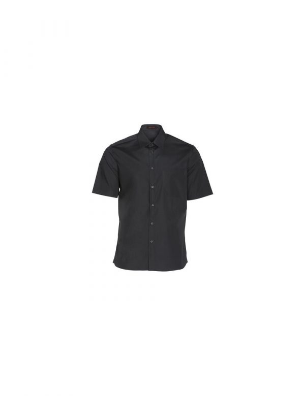 Camisa de trabajo manga corta unisex negra