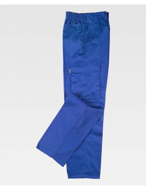 Pantalón de trabajo recto con cinco bolsillos color royal