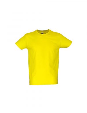 Camiseta unisex algodón amarillo tráfico