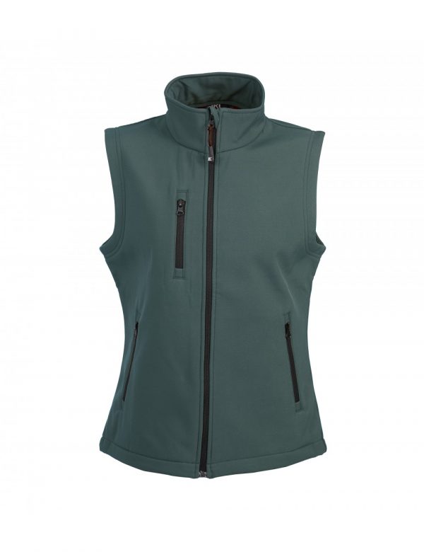 Chaleco impermeable para mujer color verde bosque