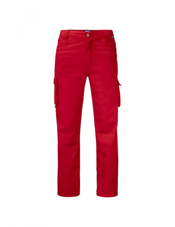 Pantalón de trabajo multi bolsillo rojo